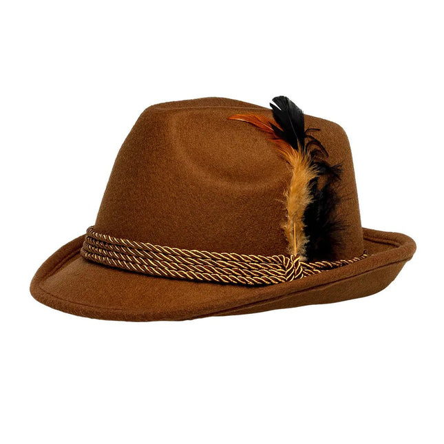 Oktoberfest Hoed Tiroler Bruin - Partywinkel - 8712026542472