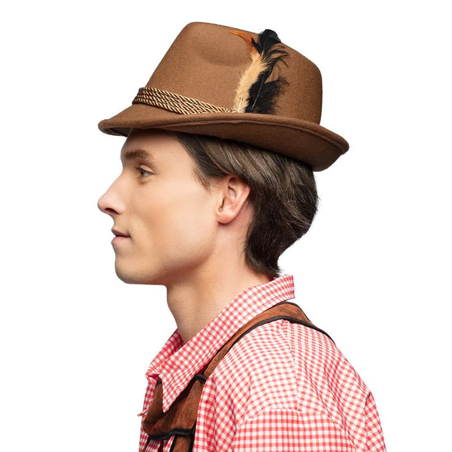 Oktoberfest Hoed Tiroler Bruin - Partywinkel - 8712026542472