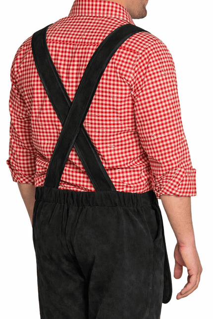 Oktoberfest Lederhose Zwart Lang van Partychimp koop je bij Partywinkel
