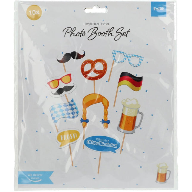 Oktoberfest Photobooth Props 20cm 10st - Partywinkel - 8714572660778