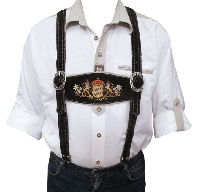 Oktoberfest Riem Met Clips Bruin/Zwart van Haus Huberts koop je bij Partywinkel