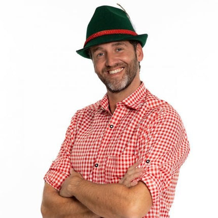 Oktoberfest Tiroler Hoed Beieren Donkergroen van Partychimp koop je bij Partywinkel