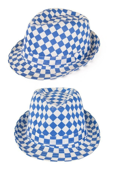 Oktoberfest Tiroler Hoed Blauw Wit van PartyXplosion koop je bij Partywinkel