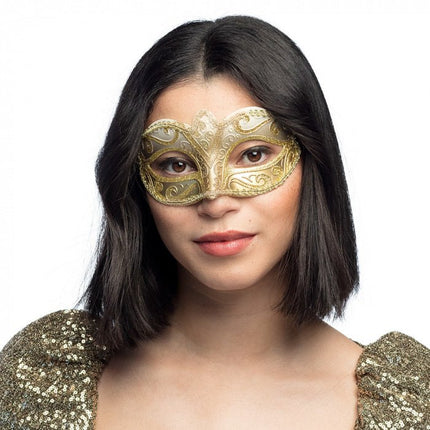 Oogmasker Venice Felina Goud van Boland koop je bij Partywinkel