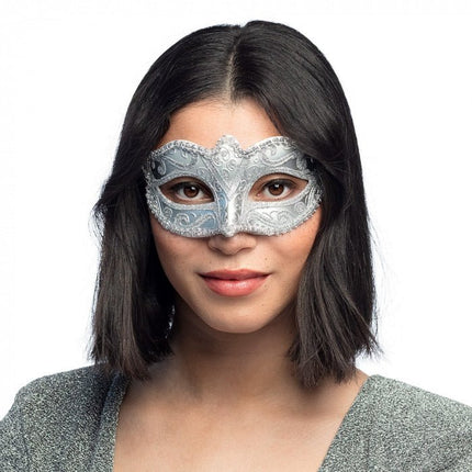 Oogmasker Venice Felina Zilver van Boland koop je bij Partywinkel