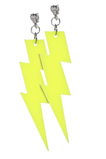 Oorbellen bliksem neon - Partywinkel - 8720059065615