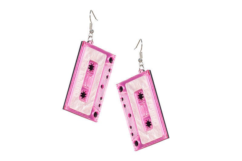 Oorbellen cassettebandje - Partywinkel - 8720059057085