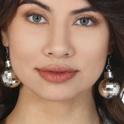 Oorbellen Disco Ball 2st van Fiestas Guirca koop je bij Partywinkel