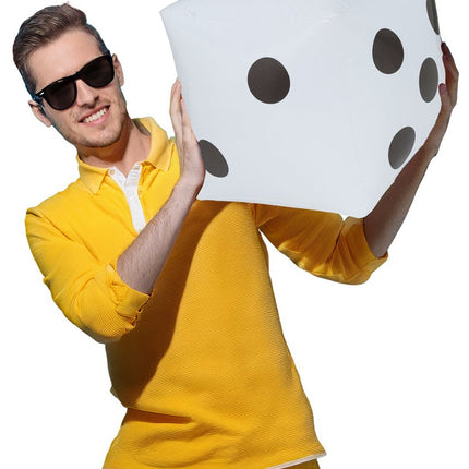 Opblaasbare Dobbelsteen 30x30 cm van Fiestas Guirca koop je bij Partywinkel