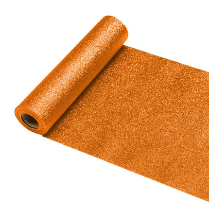 Chemin de table orange pailleté 5m