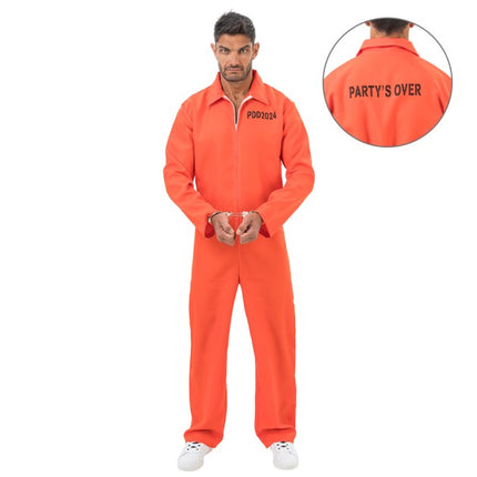 Costume de prisonnier pour homme, orange