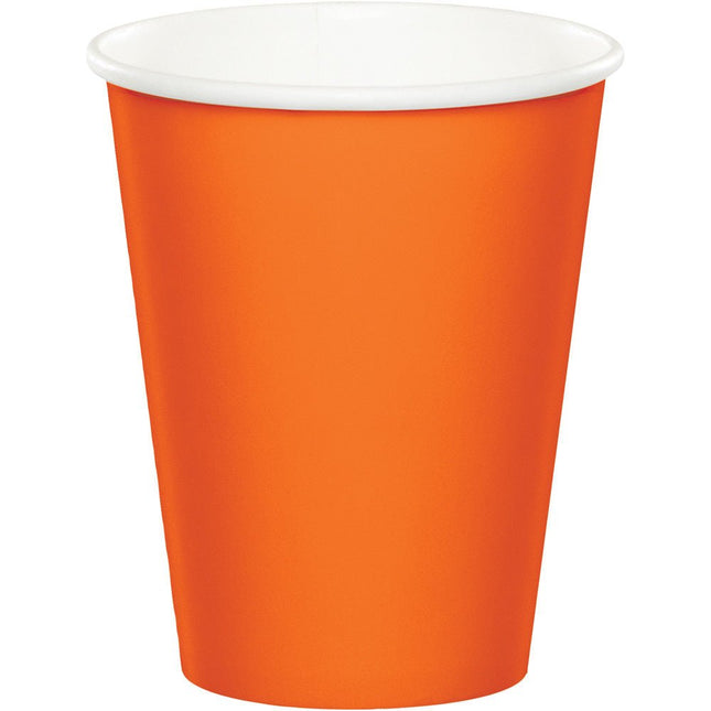 Oranje Bekers 256ml 24st van Creative Converting koop je bij Partywinkel
