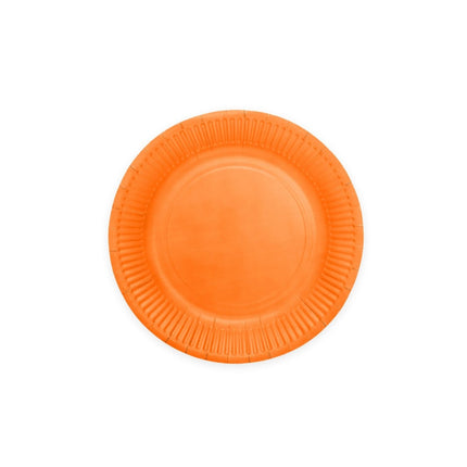 Oranje Borden Papier 18cm 20st van WeFiesta koop je bij Partywinkel