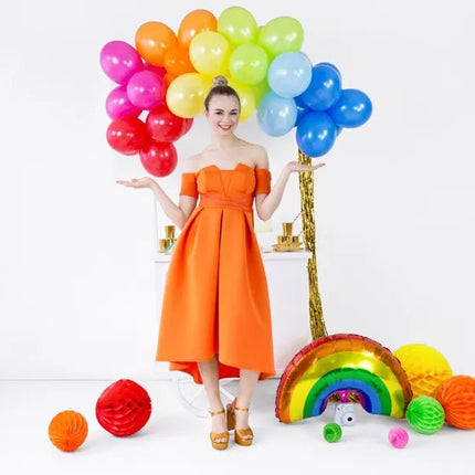 Oranje Honeycomb 20cm van Partydeco koop je bij Partywinkel