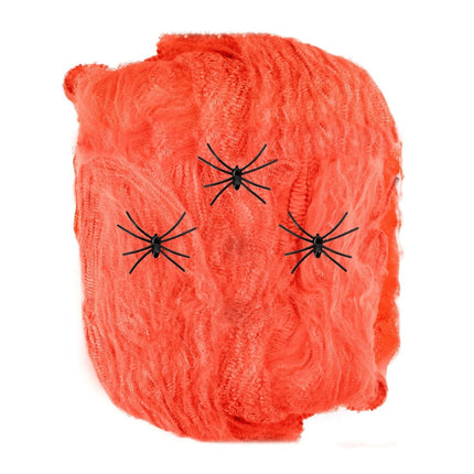 Oranje Spinnenweb Met Spinnen 4 delig van Widmann koop je bij Partywinkel