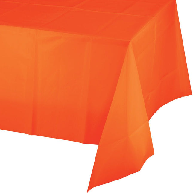 Oranje Tafelkleed Plastic 2,74m van Creative Converting koop je bij Partywinkel