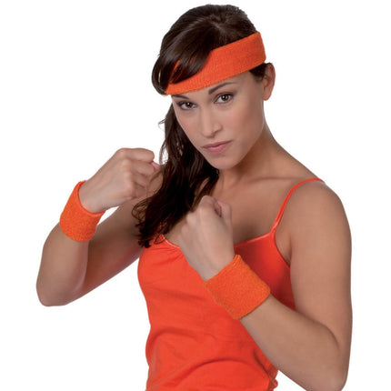 Oranje Zweetbandjes Set van Wilbers & Wilbers koop je bij Partywinkel