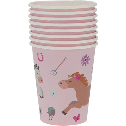 Paard Beker 250ml 8st van Folat koop je bij Partywinkel