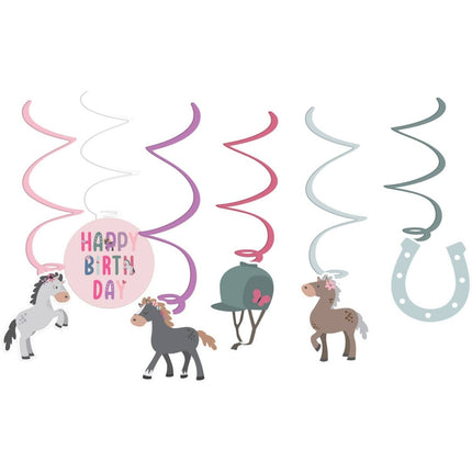 Paard Hangdecoratie 6st van Folat koop je bij Partywinkel