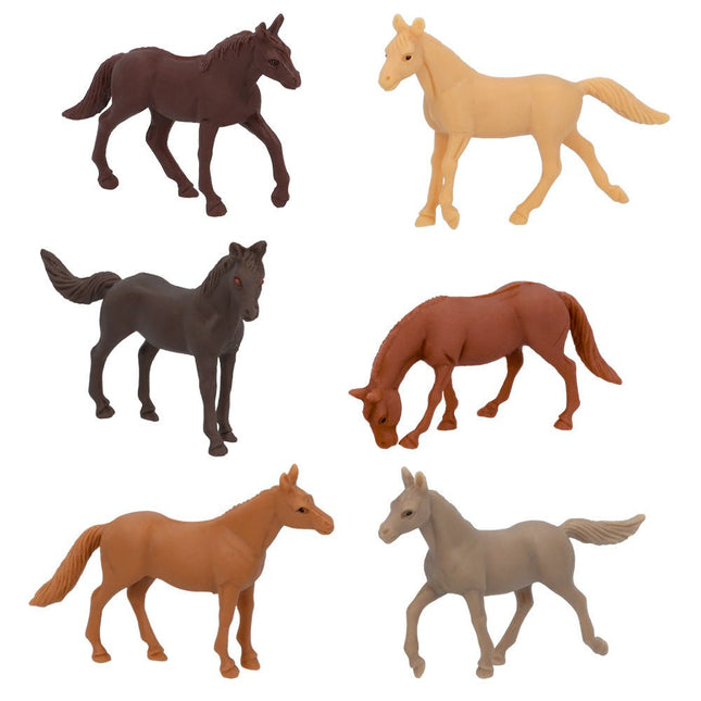 Paarden Uitdeelcadeautjes Paarden 6cm 6st van Boland koop je bij Partywinkel