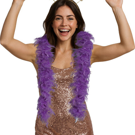 Paars Boa Veren 80gr van Fiestas Guirca koop je bij Partywinkel