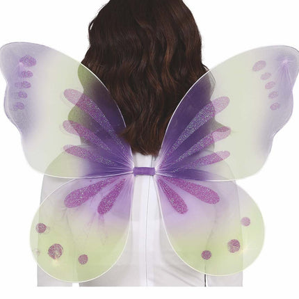 Paars Groene Vleugels 40cm van Fiestas Guirca koop je bij Partywinkel