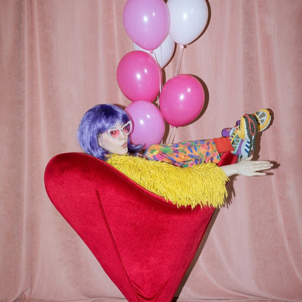 Paars Pruik Cleopatra van Partydeco koop je bij Partywinkel