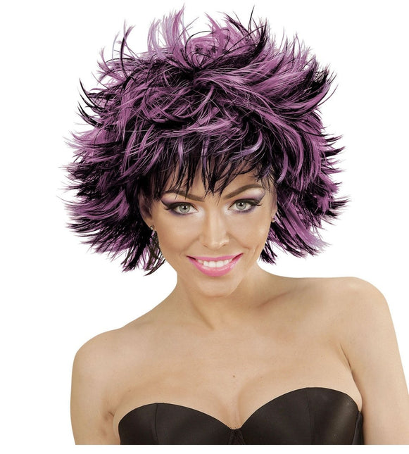 Paars Zwarte Pruik van Widmann koop je bij Partywinkel