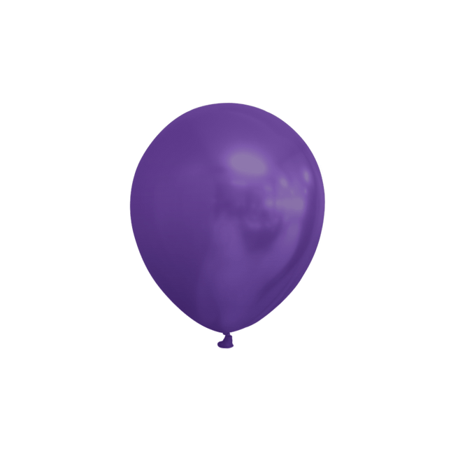 Paarse Ballonnen Metallic 13cm 100st van WeFiesta koop je bij Partywinkel