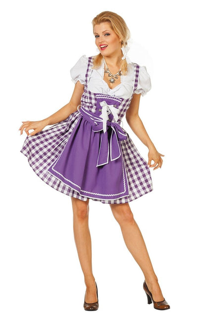 Paarse Dirndl Jurk Oktoberfest Dames van Wilbers & Wilbers koop je bij Partywinkel