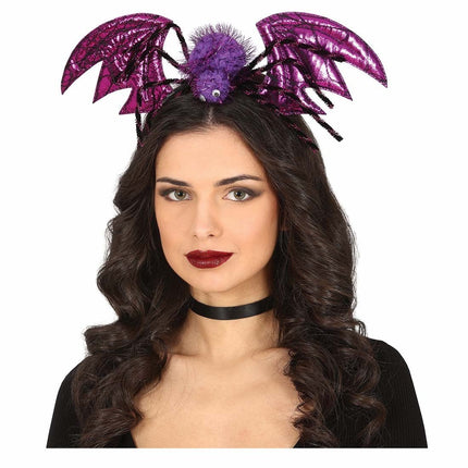 Paarse Halloween Haarband Vleermuis van Fiestas Guirca koop je bij Partywinkel