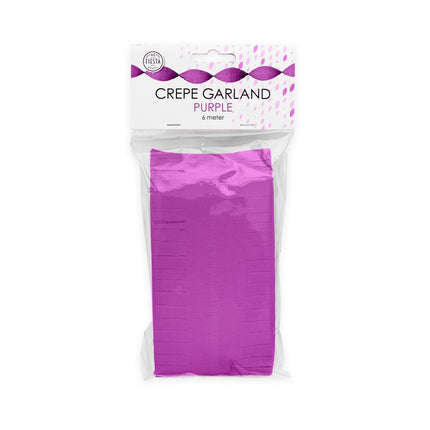 Paarse Slingers Crepe 6m - Partywinkel - 5712735011514