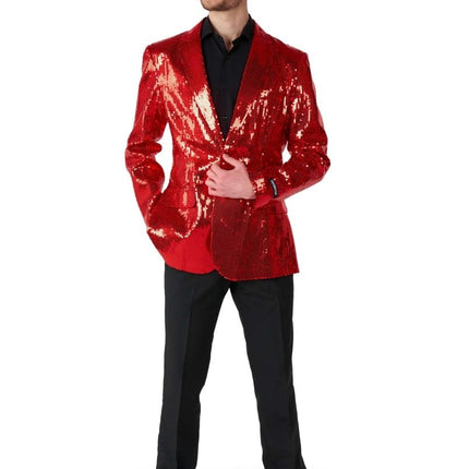 Paillet Rood Blazer Heren Suitmeister van Suitmeister koop je bij Partywinkel