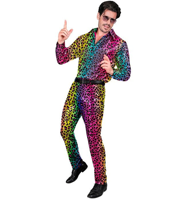 PAILLETTEN BROEK REGENBOOG LUIPAARD van Widmann koop je bij Partywinkel