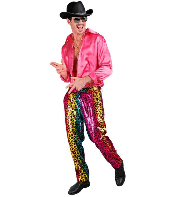 PAILLETTEN BROEK REGENBOOG LUIPAARD van Widmann koop je bij Partywinkel