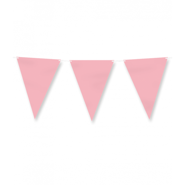 Ligne de drapeau en papier - Rose pastel