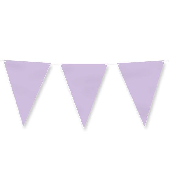 Ligne de drapeau en papier - violet pastel