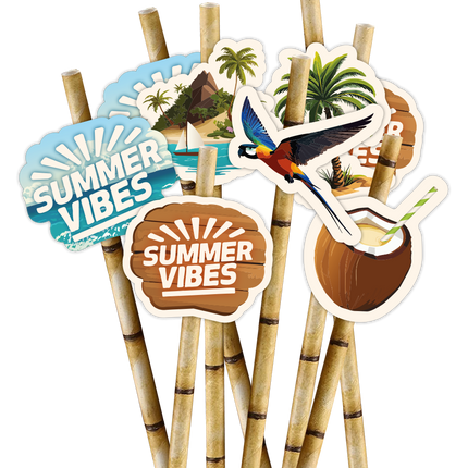 Pailles en papier - vibrations estivales