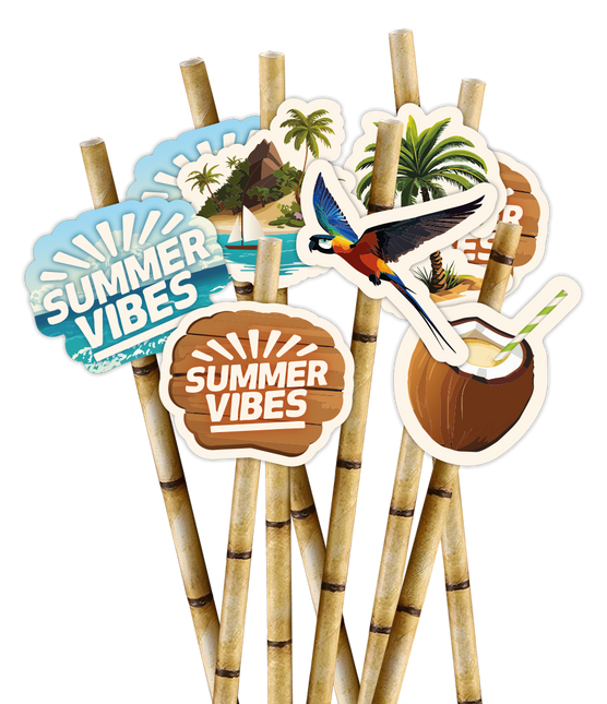 Pailles en papier - vibrations estivales