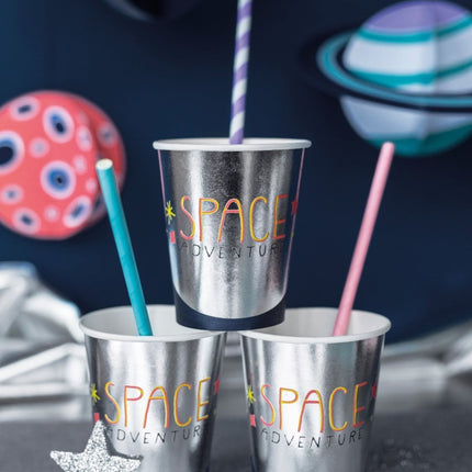 Papieren Rietjes Lila 19,5cm 10st van Partydeco koop je bij Partywinkel