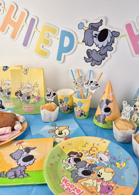 Papieren Rietjes Woezel & Pip 8 stuks van Haza Witbaard koop je bij Partywinkel
