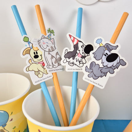 Pailles en papier Woezel<tamp>Pip – 8 pièces</tamp>