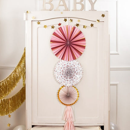 Papieren Waaiers Bloemen 3st van Partydeco koop je bij Partywinkel