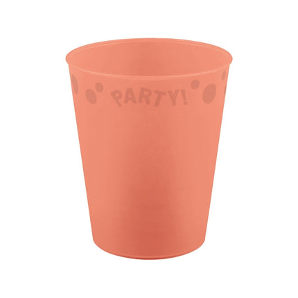 Party Beker Oranje Pastel 250ml van Procos koop je bij Partywinkel