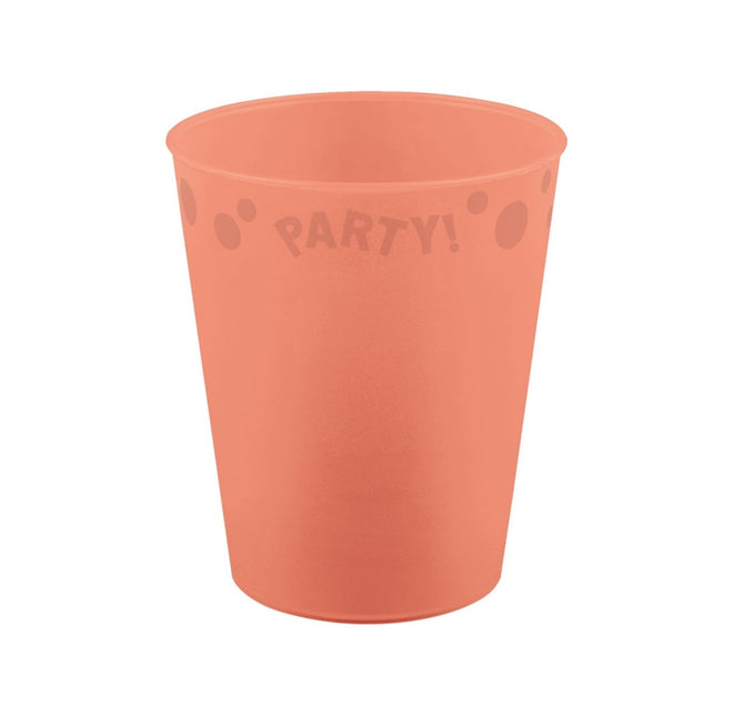 Party Beker Oranje Pastel 250ml van Procos koop je bij Partywinkel