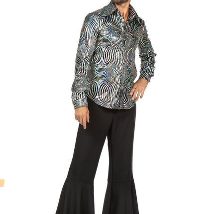 Party blouse disco Zilver van Wilbers & Wilbers koop je bij Partywinkel