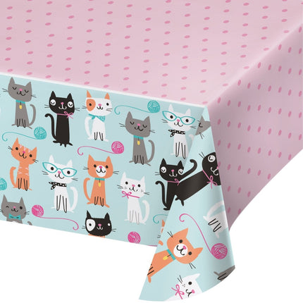 Party Cats Tafelkleed Plastic 2,24m van Creative Converting koop je bij Partywinkel