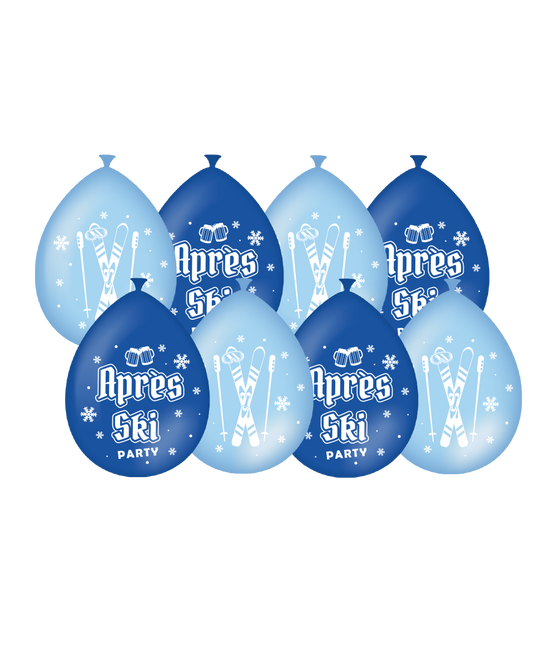 Ballons bleus Apres Ski 30cm 8pcs