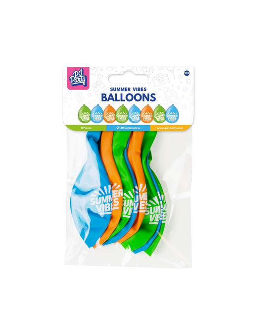 Ballons colorés Summer Vibes 30cm 8pcs