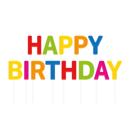 Bougies d'anniversaire colorées 2.5cm